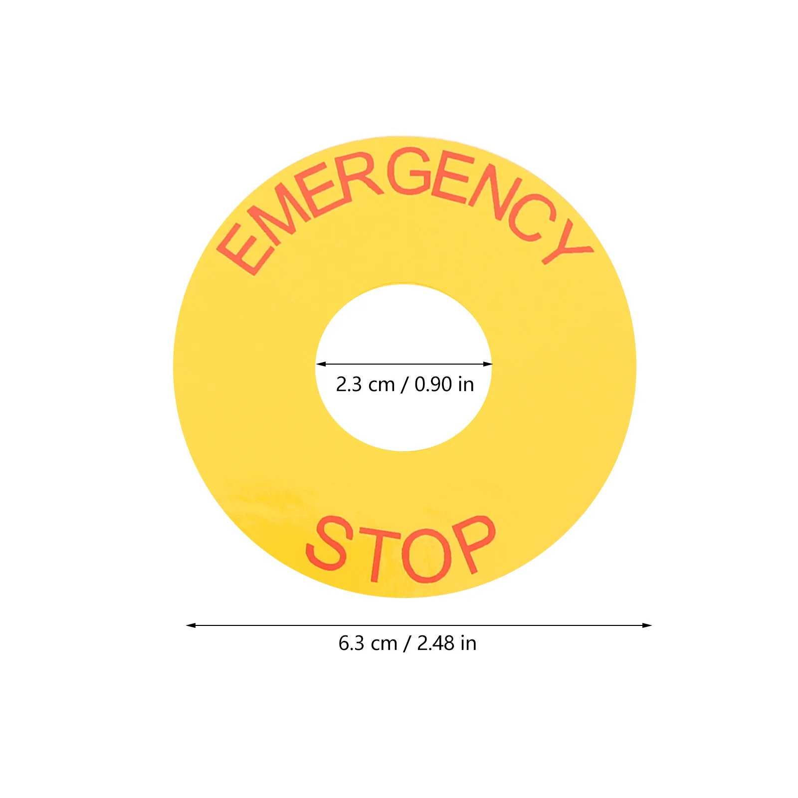 

10 Pcs Flowers Emergency Stop Sign Electrical Labels Sticker Pvc Safety Stickers Switch
