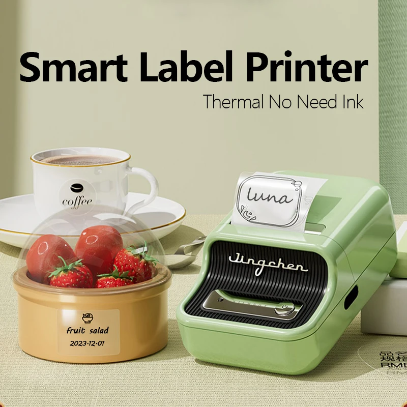 Niimbot B21 B1 Thermal Label Sticker Printer Multifunctional Adhesive Self-adhesive Labeller Wireless Machine Paper 5 Roll Set