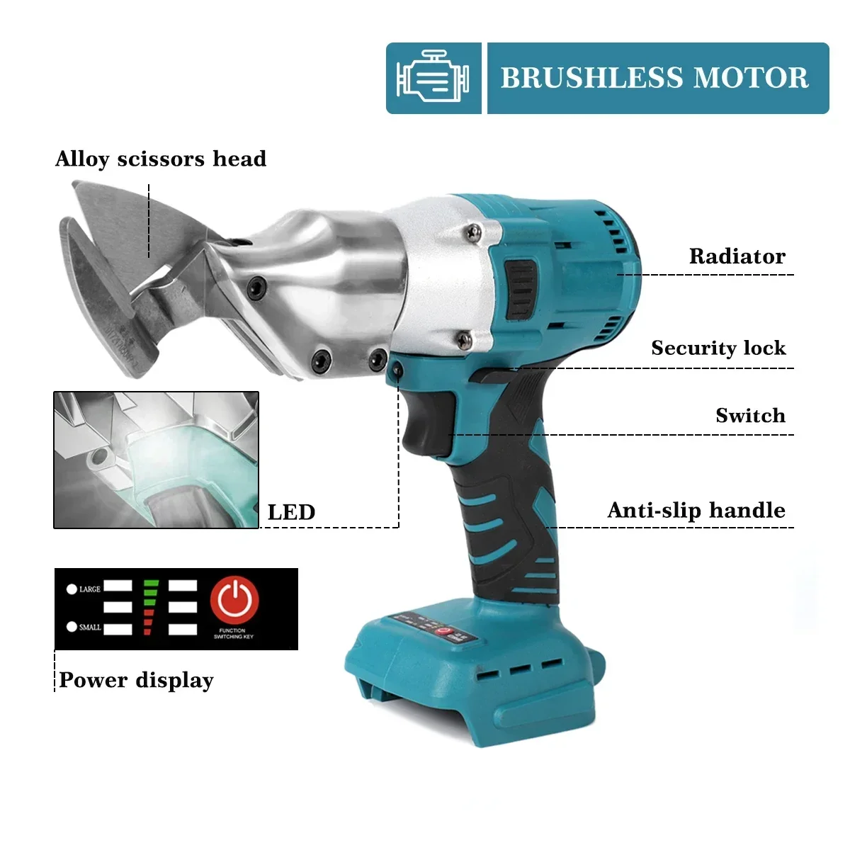 Electric Cordless Iron Scissors Machine Professional Metal Cutting Tools Rechargeable Sheet Shear Cutter For Makita 18V Battery