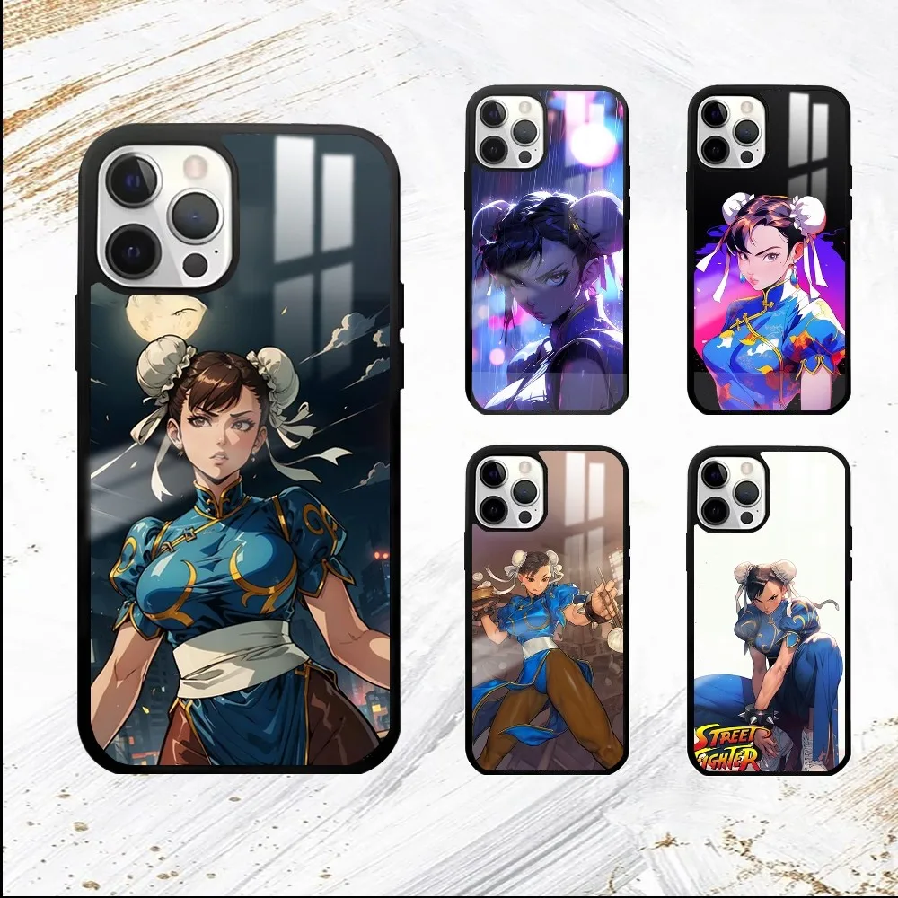 Chun-Li Game-Street-Fighters Phone Case For iPhone 16 15 14 13 12 11 Pro Max Plus Mini PC Fashion High Quality mirror phone case