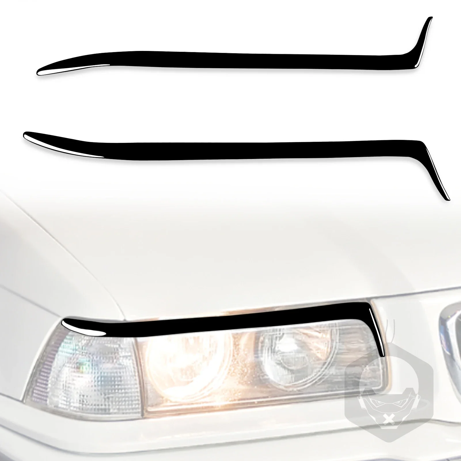 

2pcs/set Car Front Light Lamp Eyebrow Decoration Stickers For BMW e36 1992-1998 Exterior Styling Trim