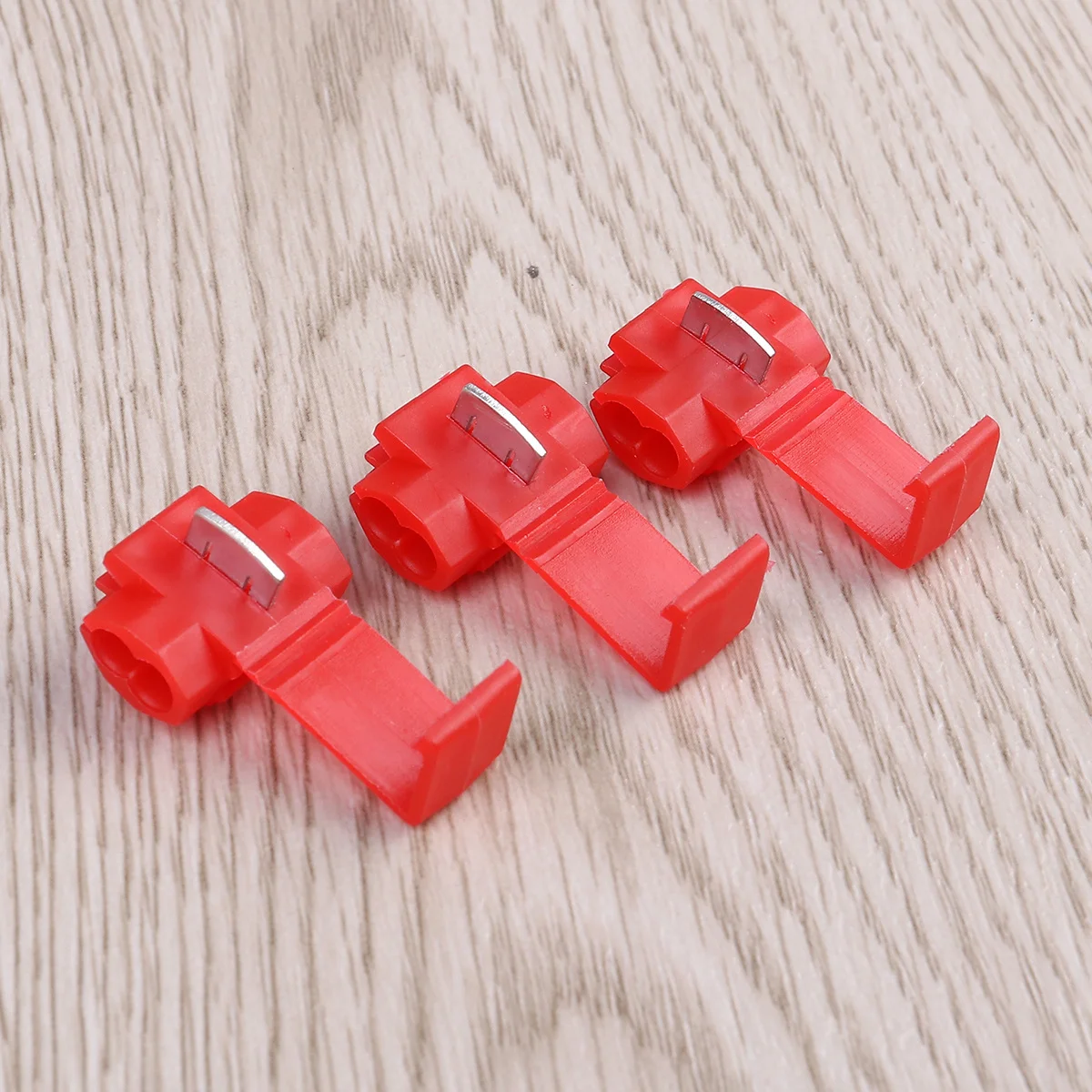 

50pcs Red Quick Slide Connector For Electrical Wire Fast Splice Lock Copper Terminals Crimp Tool Easy Installation