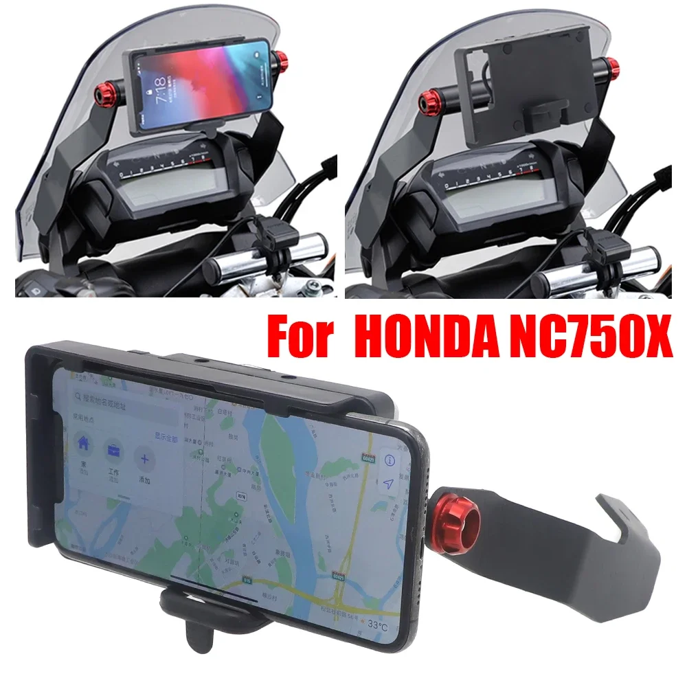 Soporte de navegación USB para teléfono móvil, placa de GPS para HONDA NC700X 2012-2013 NC 750X2014-2015