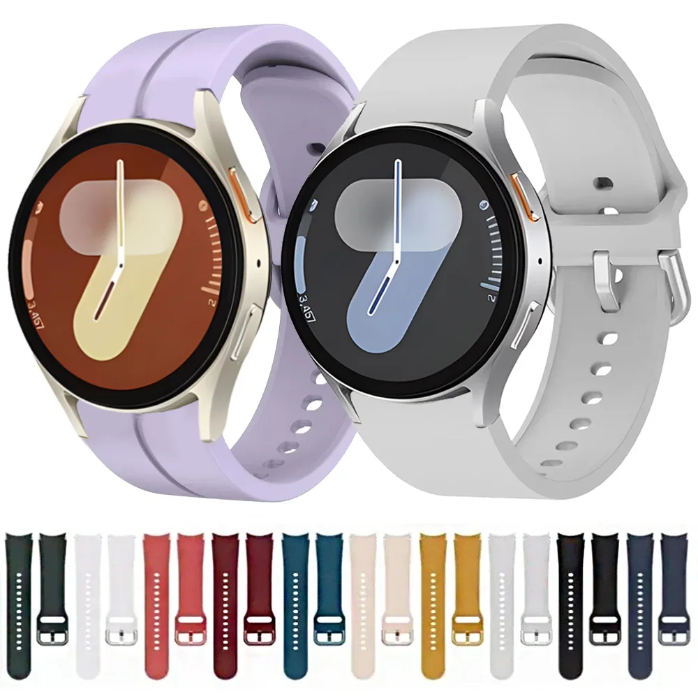 Nahtloses, weiches Sport-Silikonarmband für Samsung Galaxy Watch 7/6/5/4 40mm 44mm Ersatzarmband Galaxy 5 Pro 45mm 6 Classic 47mm 43mm