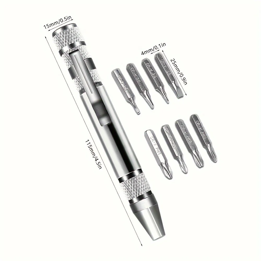 8-in-1多機能ドライバーセット、便利なメンテナンスツール、ポータブル多機能修理ツール