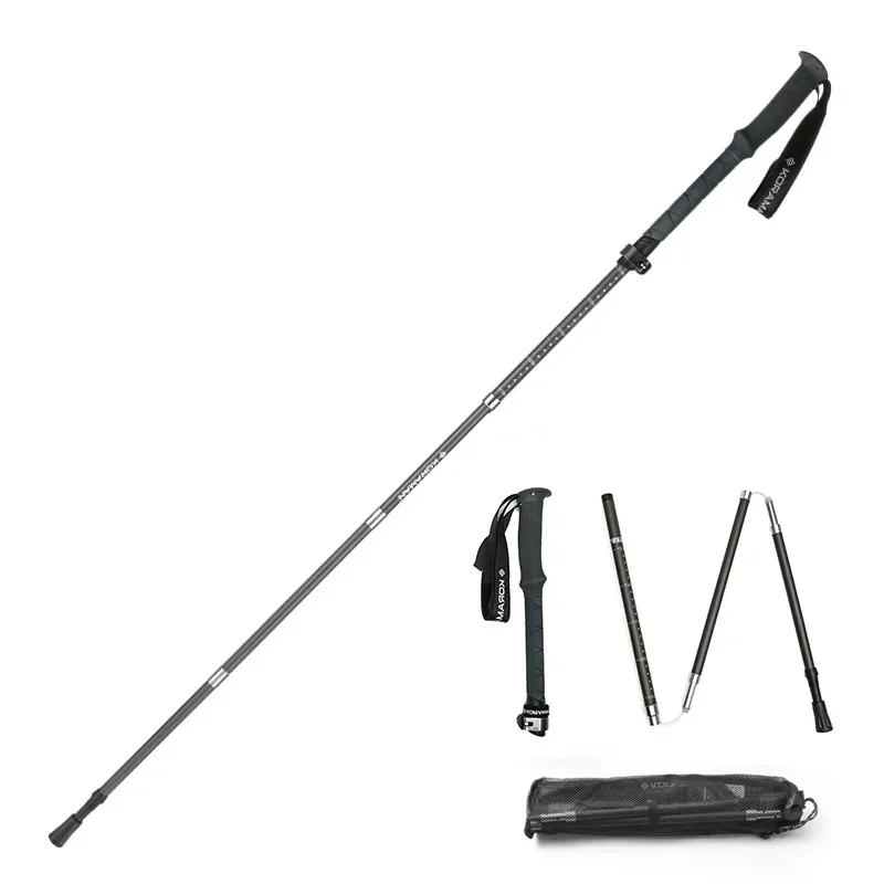 Wholesale Canes Folding Walking Stick Trekking Foldable Walking Carbon trekking Sticks Hiking Poles