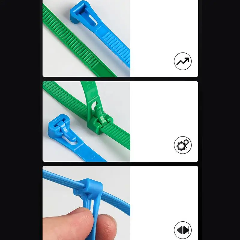 セルフロック式ナイロンケーブルタイ,バックル,留め具,カラー,取り外し可能,ジッパー,100個