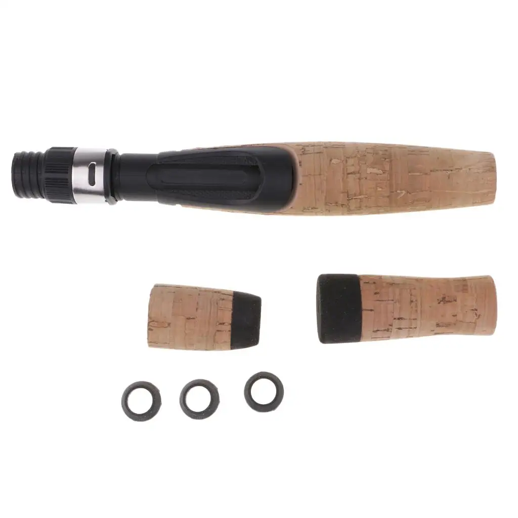 Fishing Rod Cork Handle Replacement Composite Grip Reel Seat Kit for Repair and Custom Build