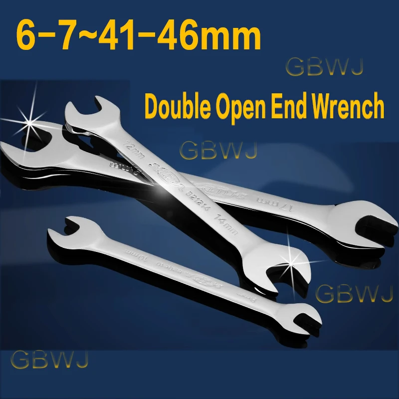 Double Open End Wrench 5.5-7~41-46mm Hand Tools Wrench Double Head Nut Wrench Hex Spanner Wrench For Hex Nuts Car Repairing Tool