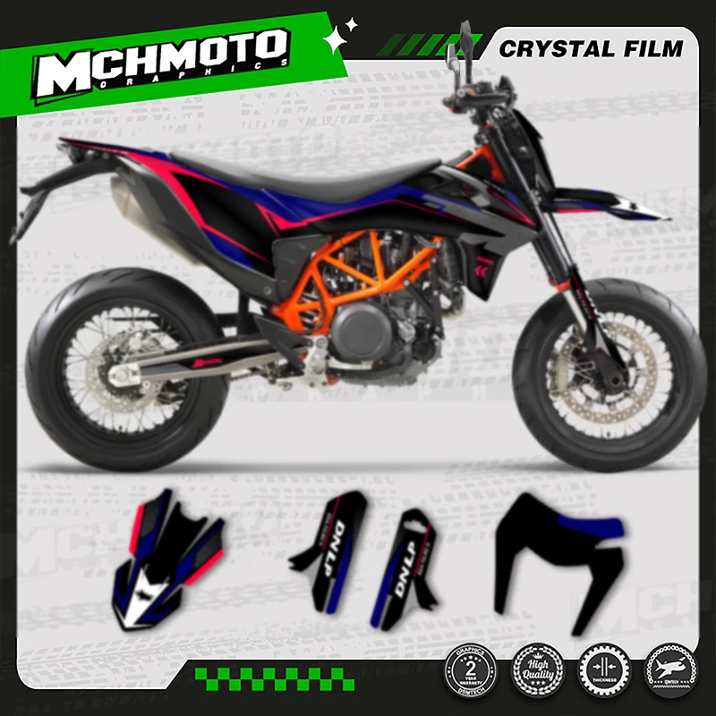 

MCHMFG Fairing Motorcycle Graphics Background Decals Stickers Kits For KTM 2019 2020 2021 SMC-R 690 Enduro Number Name Custom