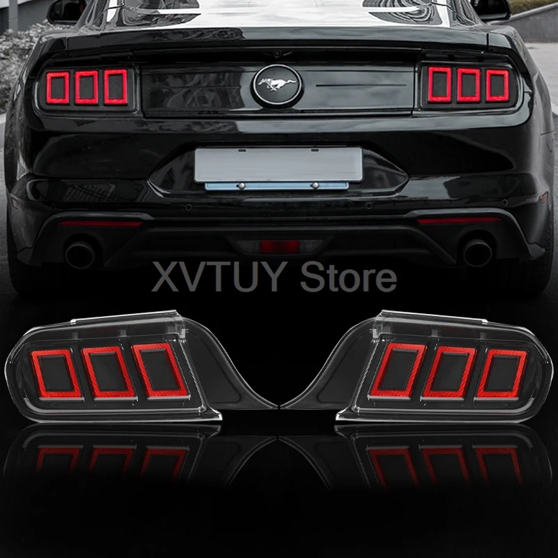 2 Pcs/Set For Ford Mustang LED Taillight Compatible With 2015-2022 Car Stop Brake Light Tail Rear Lamp Assembly Car Accessories