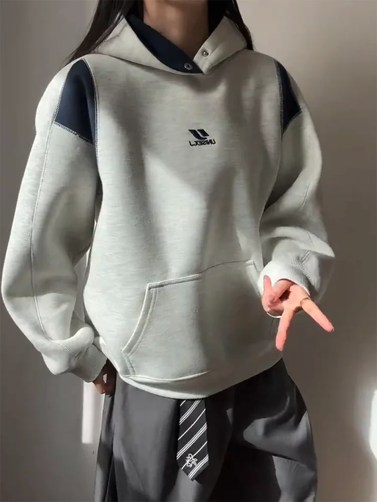 

Мужская зимняя утепленная толстовка с капюшоном в американском стиле, с вышивкой, Cleanfit, молодежная модная куртка из хлопка и полиэстера