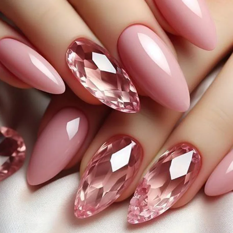 3d Diamond Almond Nail Ballet Nail Wearing Nail Irregular Nail Art Professional Nail Art Tools Wholesale Retail Of Nail Plates