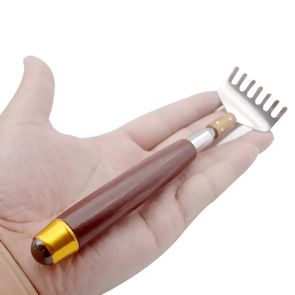 Men Telescopic Backscratcher Itch Scraper Gift Magnetic Bead Massage Roller Massage Claw Back Scraper Extendable Back Scratcher