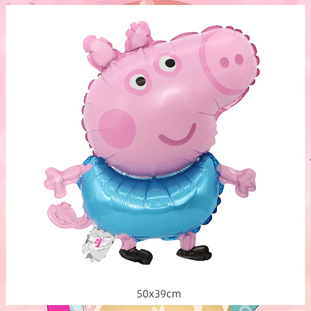 Cartoon Rosa Peppa Pig Geburtstagsparty Dekorations-Set George Pig Partyzubehör Teller Kindergeburtstag Geschenke Babyparty – Detail 12