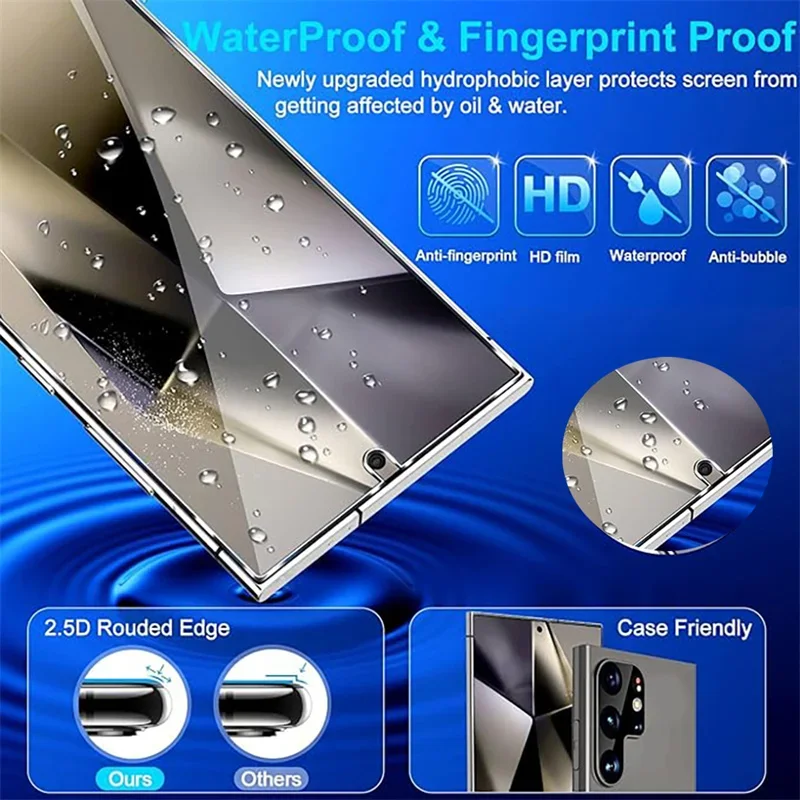 5 قطعة فتح الزجاج المقسى لسامسونج غالاكسي S25 S24 الترا FE S10E حامي الشاشة لسامسونج S23 S21 S20 FE S22 زائد الزجاج