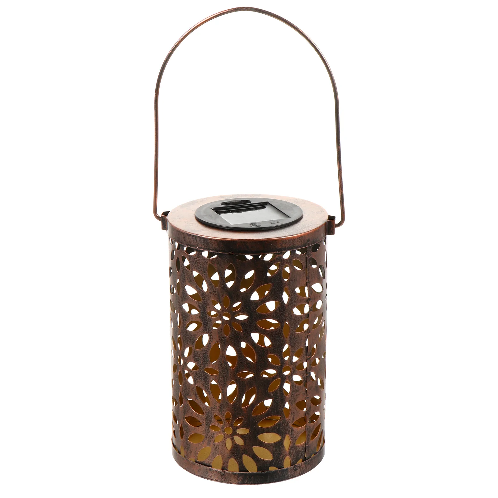 

Солнечные железные фонари, уличный сад, подвесные светодиодные фонари из кованого винтажного декора, макет сцены, теплая атмосфера, портативный