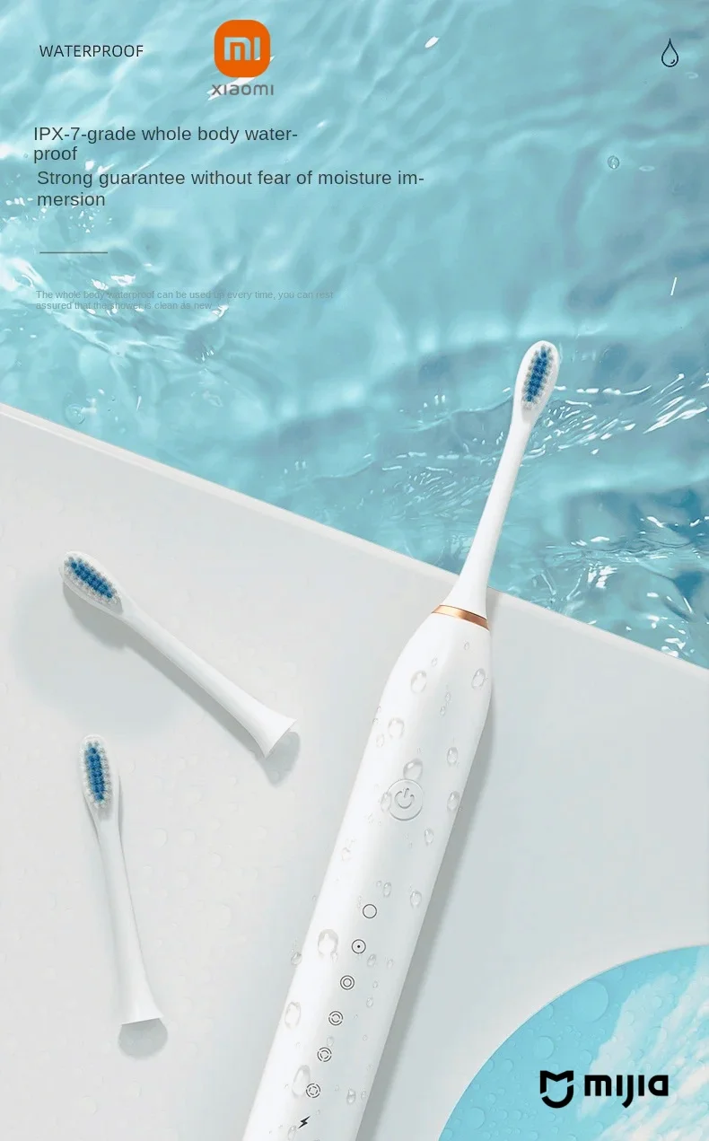 

Xiaomi Mijia Toothbrush Electric USB Charge IPX 7 Toothbrush Sonic Smart Fully Automatic Cleaning The Oral Cavity Waterproof