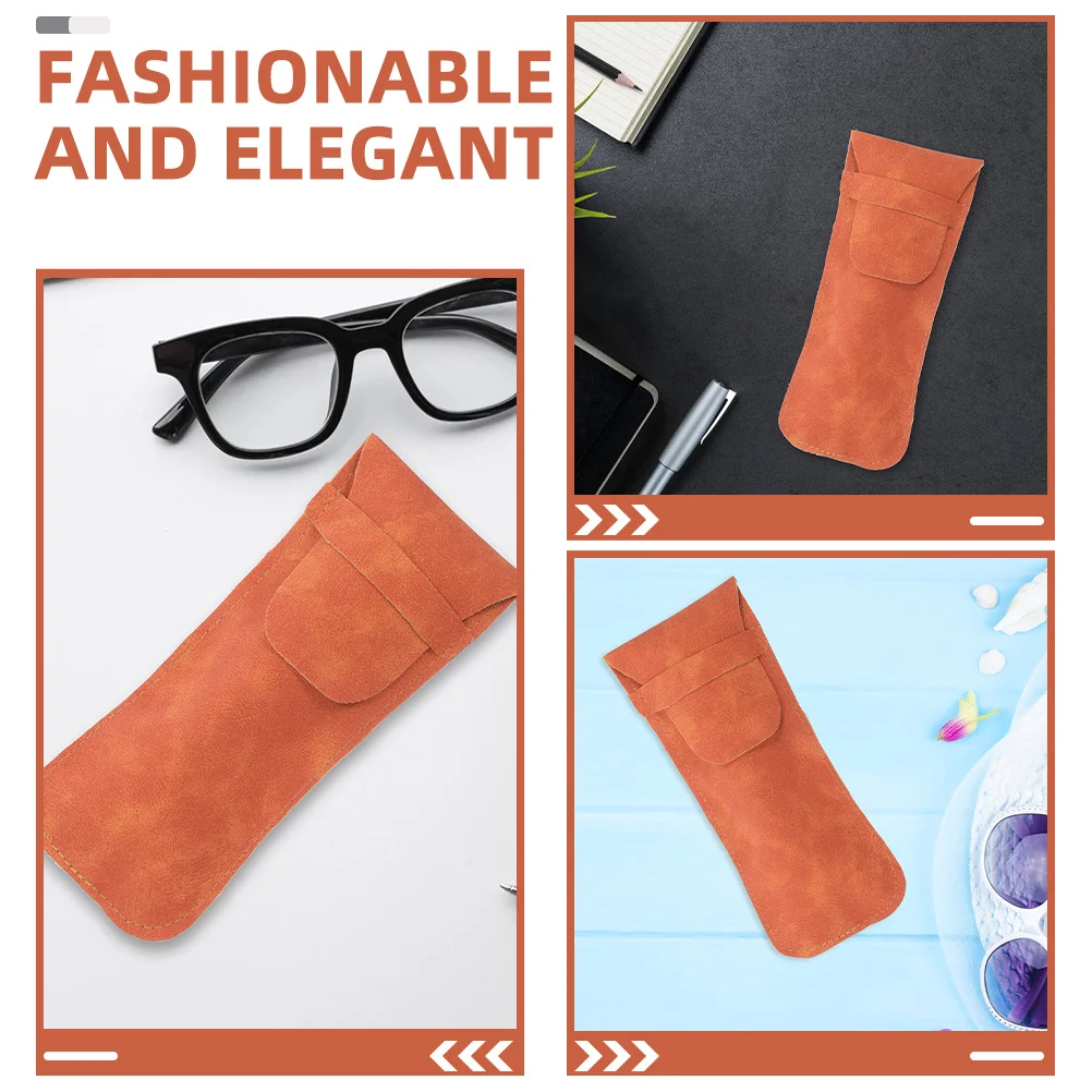 2 قطعة حقيبة النظارات الناعمة تصميم مدمج غطاء حماية عصري للرجال والنساء نظارات شمسية نظارات قراءة صغيرة