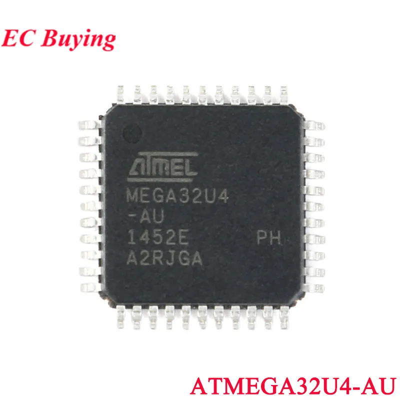 10Pcs/1pc ATMEGA32U4-AUR ATMEGA32U4-AU ATMEGA32U4 MEGA32U4-AU TQFP-44 Microcontroller AVR 32KB Flash Memory USB MCU Chip IC