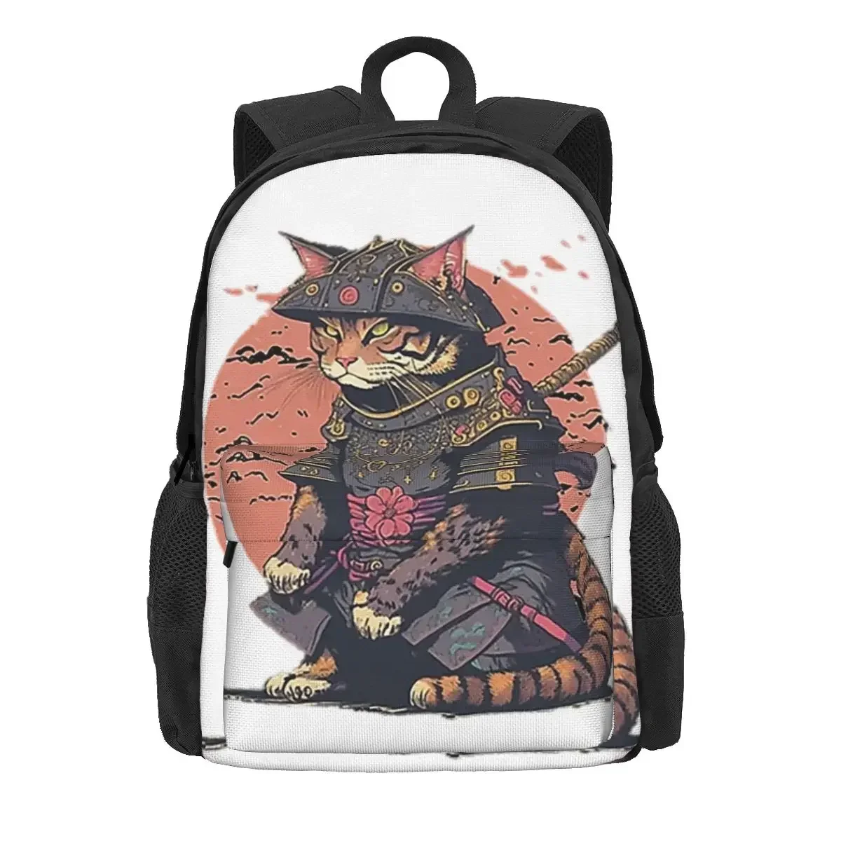 

Cats Anime Samurai Sword 2 Backpacks Boys Girls Bookbag Students School Bags Cartoon Kids Rucksack Travel Rucksack Shoulder Bag