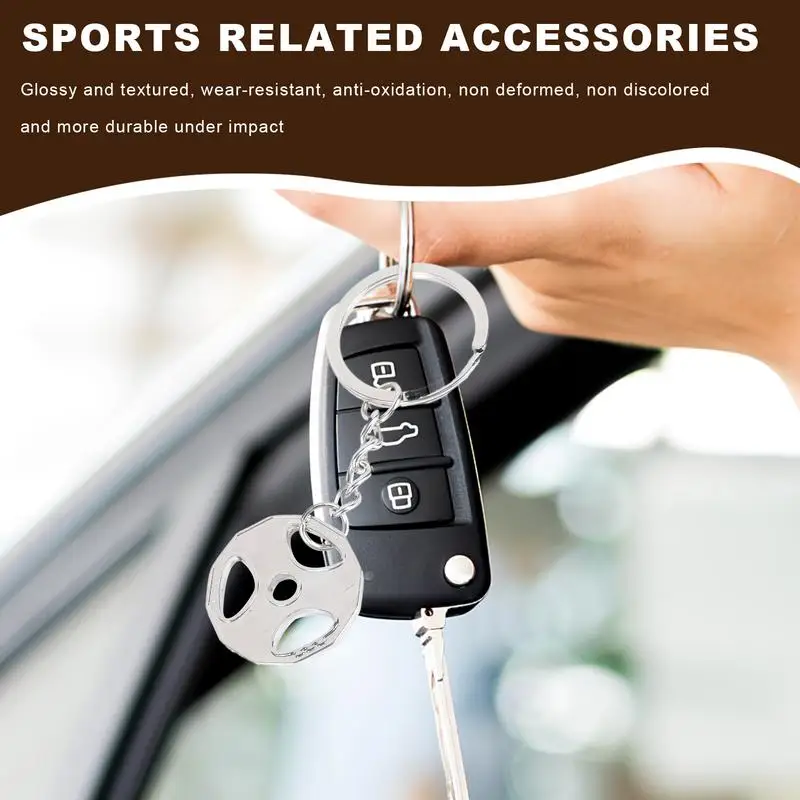 

Barbell Keychain Zinc Alloy Fitness Theme Keychain Women's Gym Bags Charm For Backpack Purse Mirror Polishing Electroplating