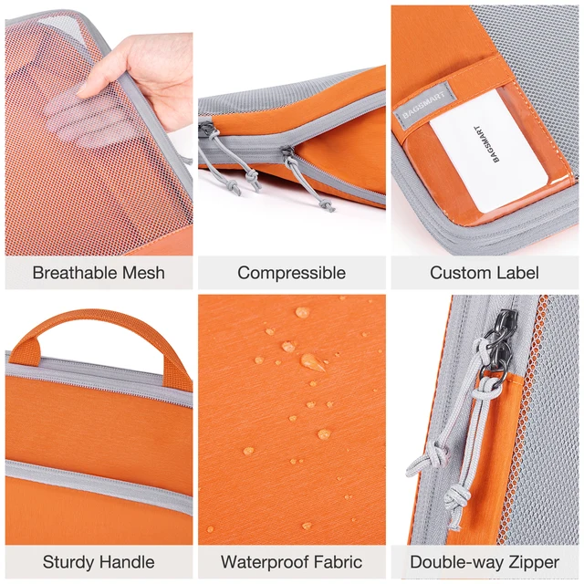 BAGSMART Packing Cubes Compression Storage Bag Travel Lightweight Suitcase Organizer Accessories Luggage Organizer – view 3