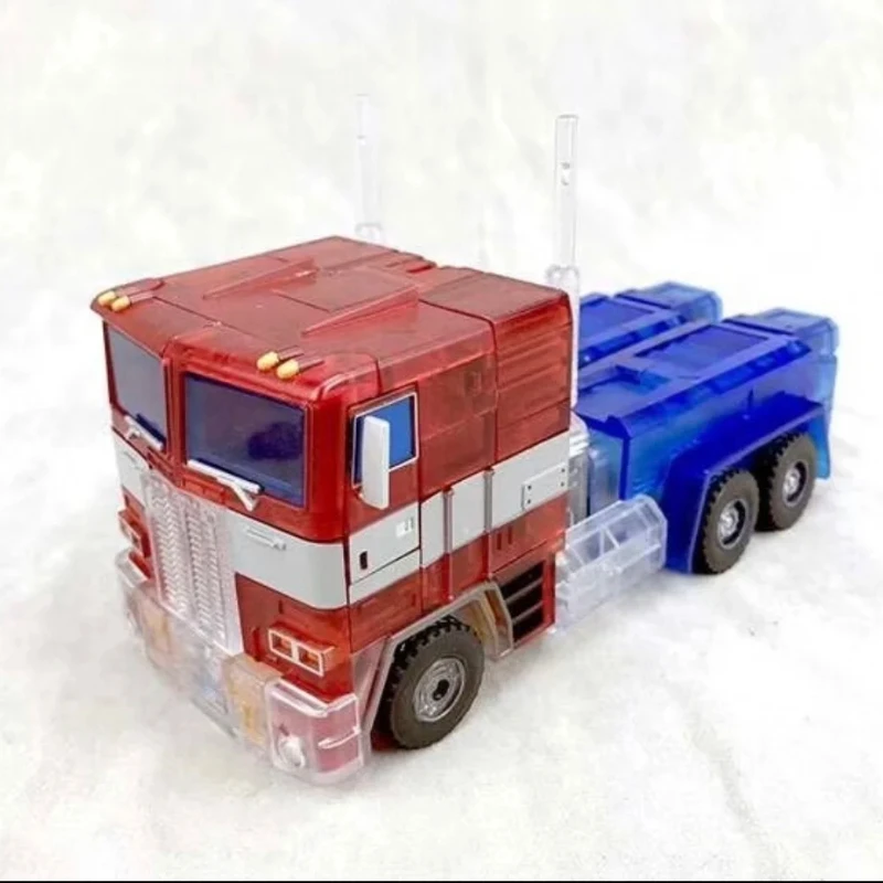 Transformowane zabawki MS-TOYS MS-01T 24cm przezroczysty OP dowódca robot samochodowy Model postaci rysunek oryginalne pudełko kolekcja prezent