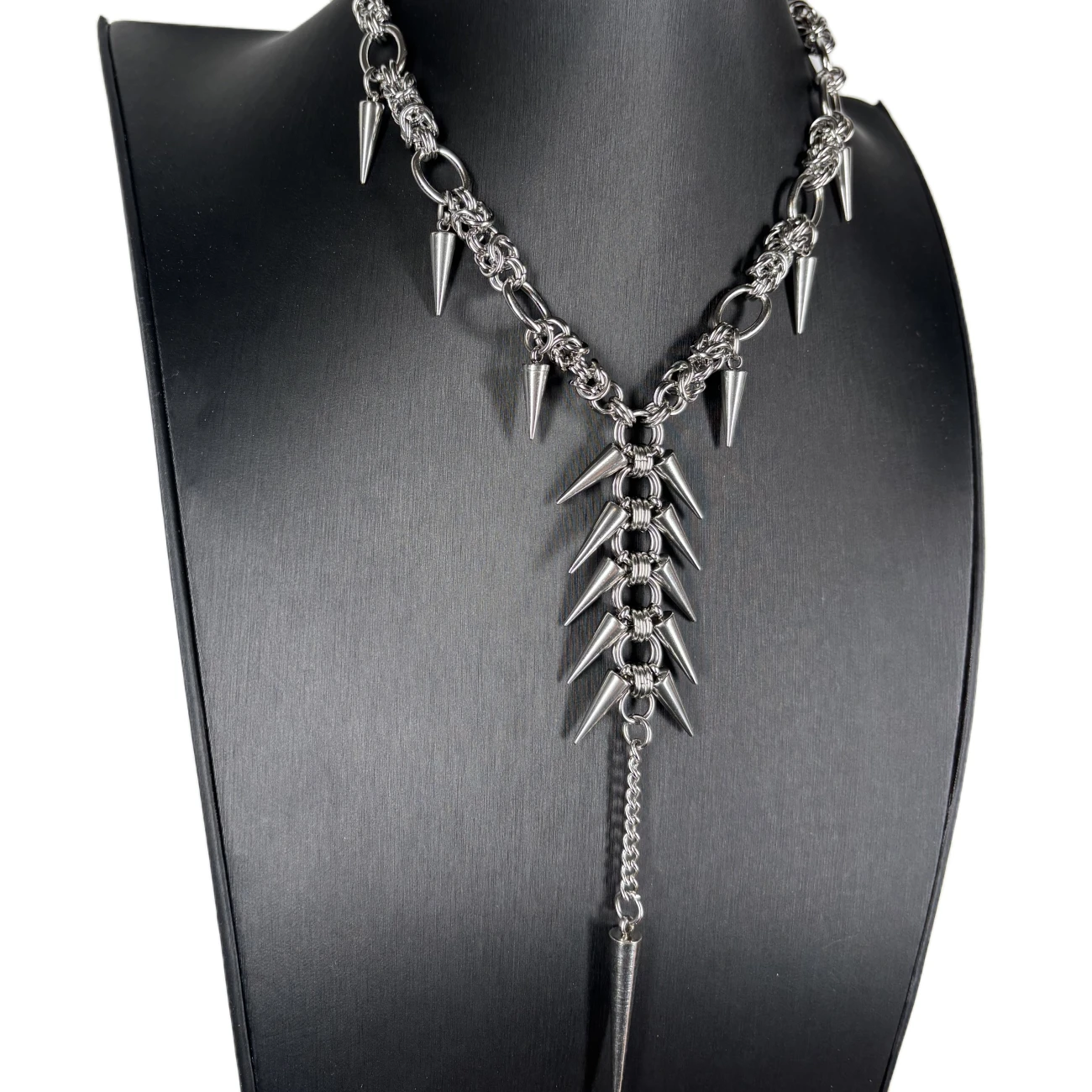 Punk Grunge Rock Niete Lange Anhänger Kette Coole Mode Handgemachte Geometrische Halskette Goth Charm Schmuck Hip Hop Zubehör