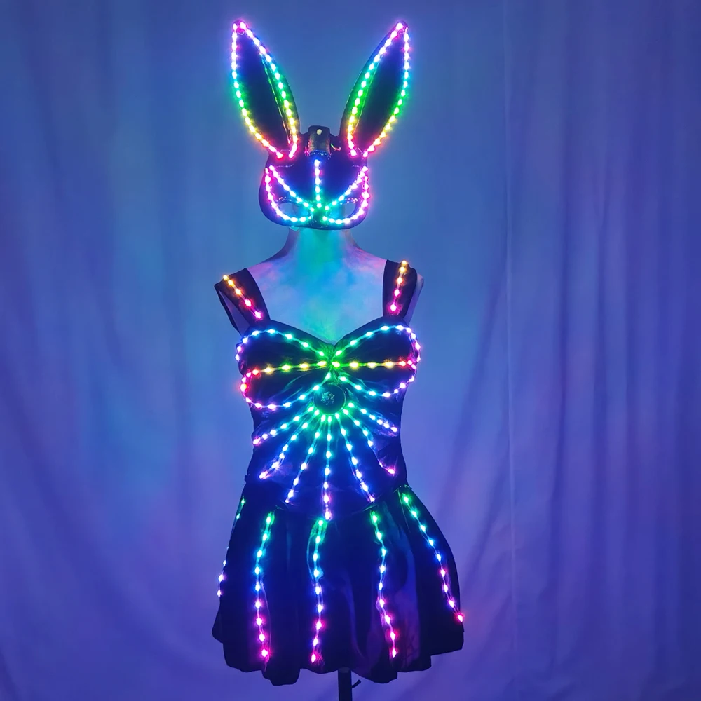 jupe-led-miroir-robe-de-discotheque-femmes-soiree-tenue-d'anniversaire-sans-manches-brillant-laser-bar-dj-gogo-danseur-chanteur-scene-costume