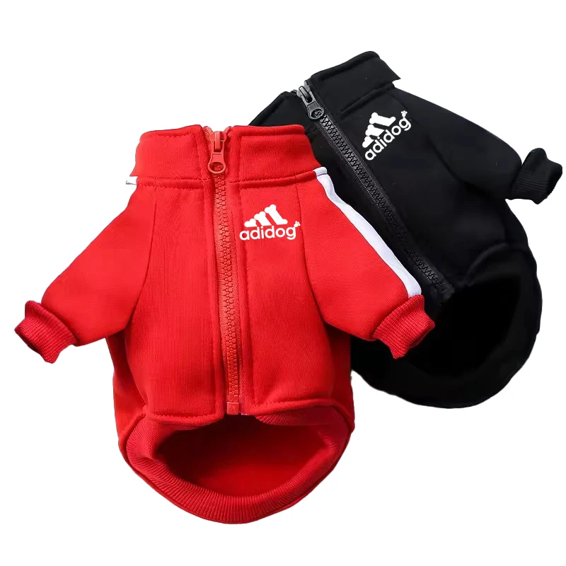 Adidog-Chaqueta de béisbol para perros pequeños, medianos y grandes, ropa de invierno para perros pequeños, ropa deportiva para Bulldog Francés,