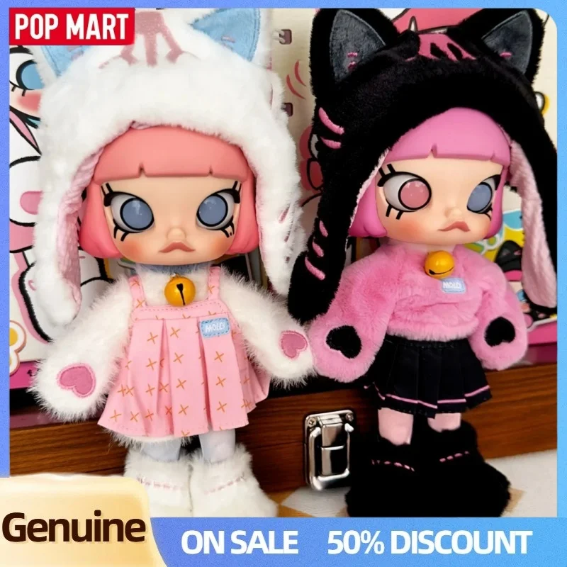 حقيقية Popmart مولي بيكابو سلسلة 1/8 عمل الشكل العصرية دمية سطح المكتب جمع ديكور لعبة Kawaii مولي تمثال الفتاة هدية