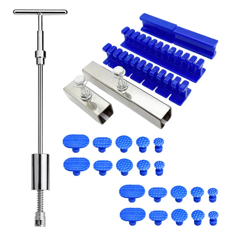 Automotive Paintless Dent Repair Tool with Slide Hammer Auto Dent Puller Kits for Car Body Hail Dent Removal Body Suction Cup