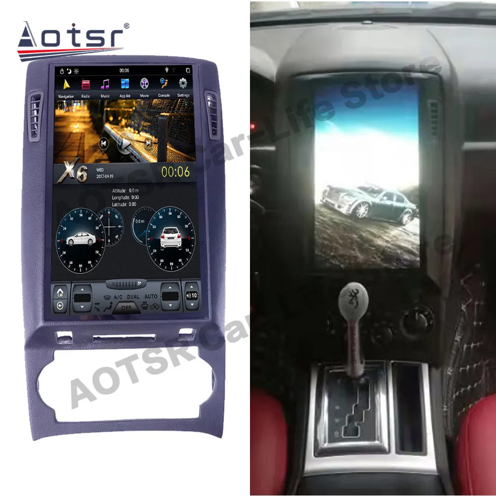 

13,3 дюймовый экран Тесла Android радио приемник для Chrysler 300C 2004 2005 2006 2007 2008 2009 2010 2011 GPS мультимедийный Головной блок