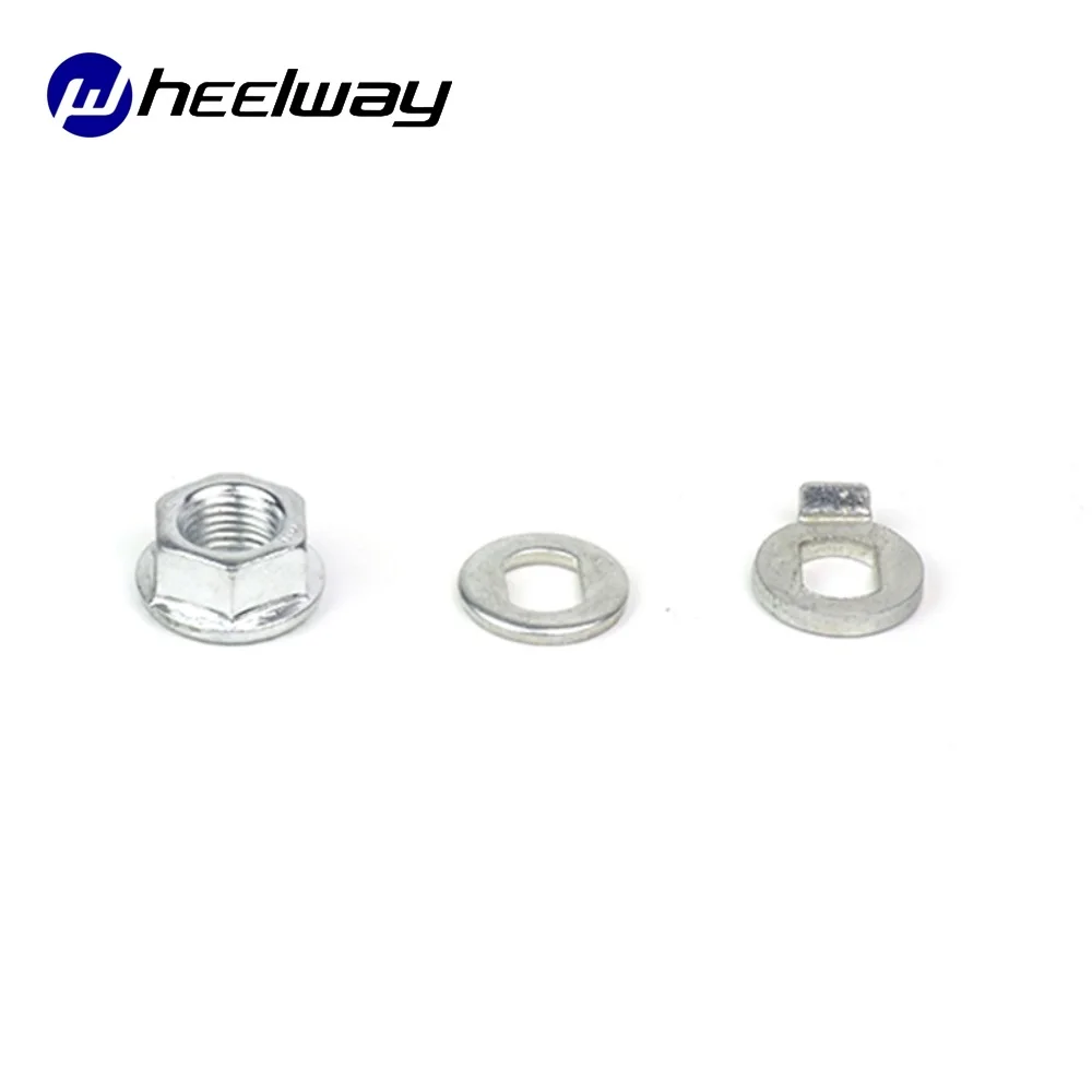 Motor Shaft Screw Rear Axle Hexagon Flange Nuts M14 16Automatic locking nut 14mm Gasket Axle Washer Electric Bicycle Accessories