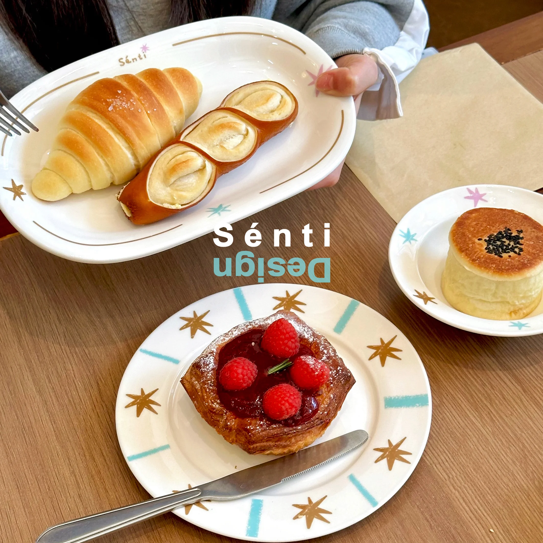 

Hand-Painted Cerc Plate Bowl Set Sénti《Starry Seaweed》 Aae Star Printed Dert Plate Cute round ape Universal