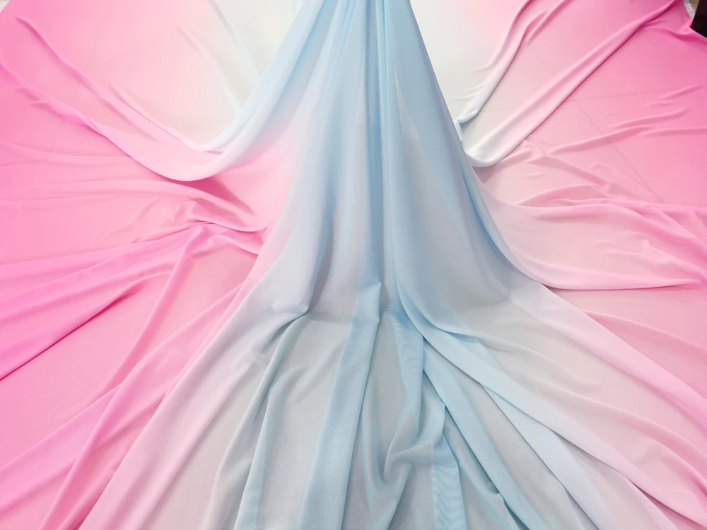1 Meter X 1,5 Meter Polyester Stretch-Netzstoff Tüll Weicher Ombre-Netzstoff für Bühnendekoration – Detail 24