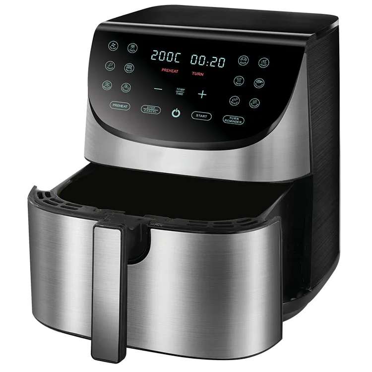 

2026 New Model Multi-functionalTop-ranking 8l Capacity Smart Inner Metal Rapid Air Fryer Stainless Steel Digital Electric Fryer