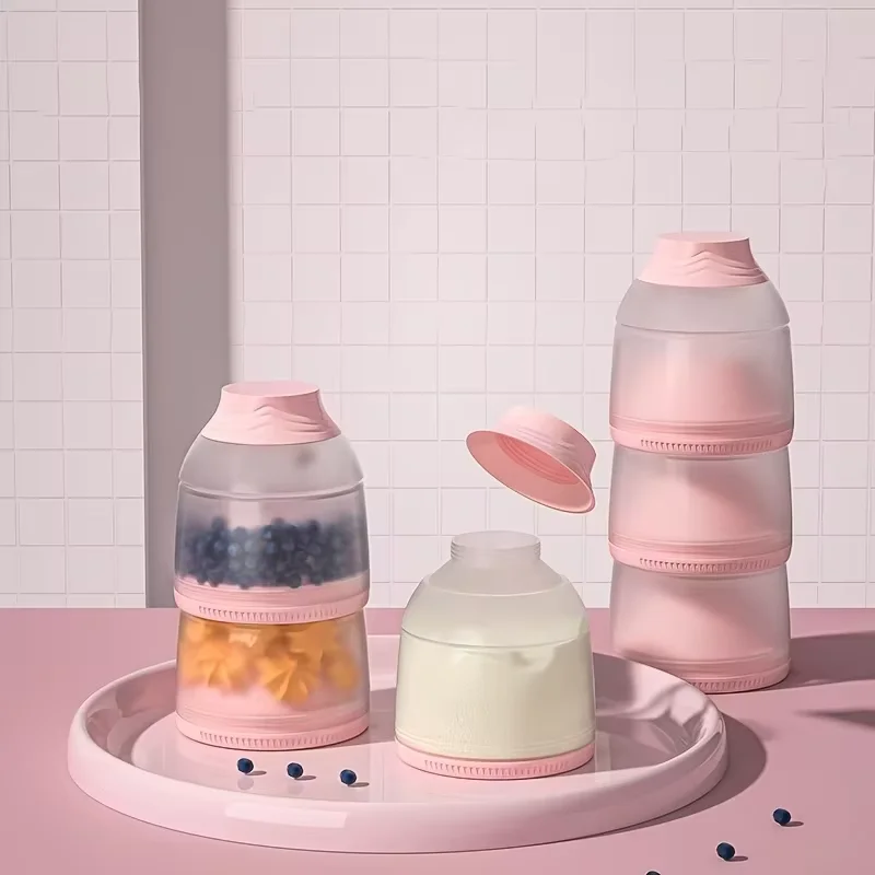 Three-Layer Baby Formula Milk Powder Box PP Material Infant Food Storage Container