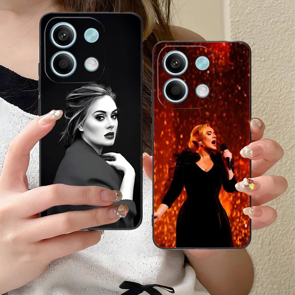 Mobile Adele Phone Case for Xiaomi Redmi Note 13 12 11 10 9 8 7 6 S A Pro Lite Plus 5G Black Cover Cellphones Smartphone