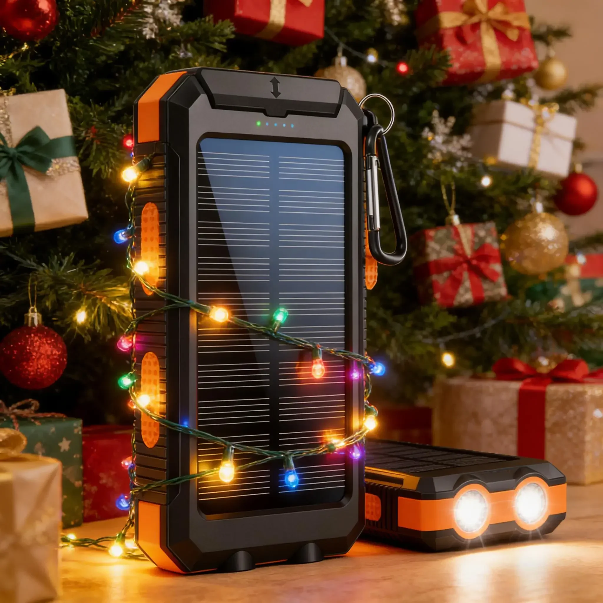 

Открытый аккумулятор на солнечной батарее Essential 10000 мАч со светодиодной подсветкой компаса, водонепроницаемое зарядное устройство для путешествий, пешего туризма