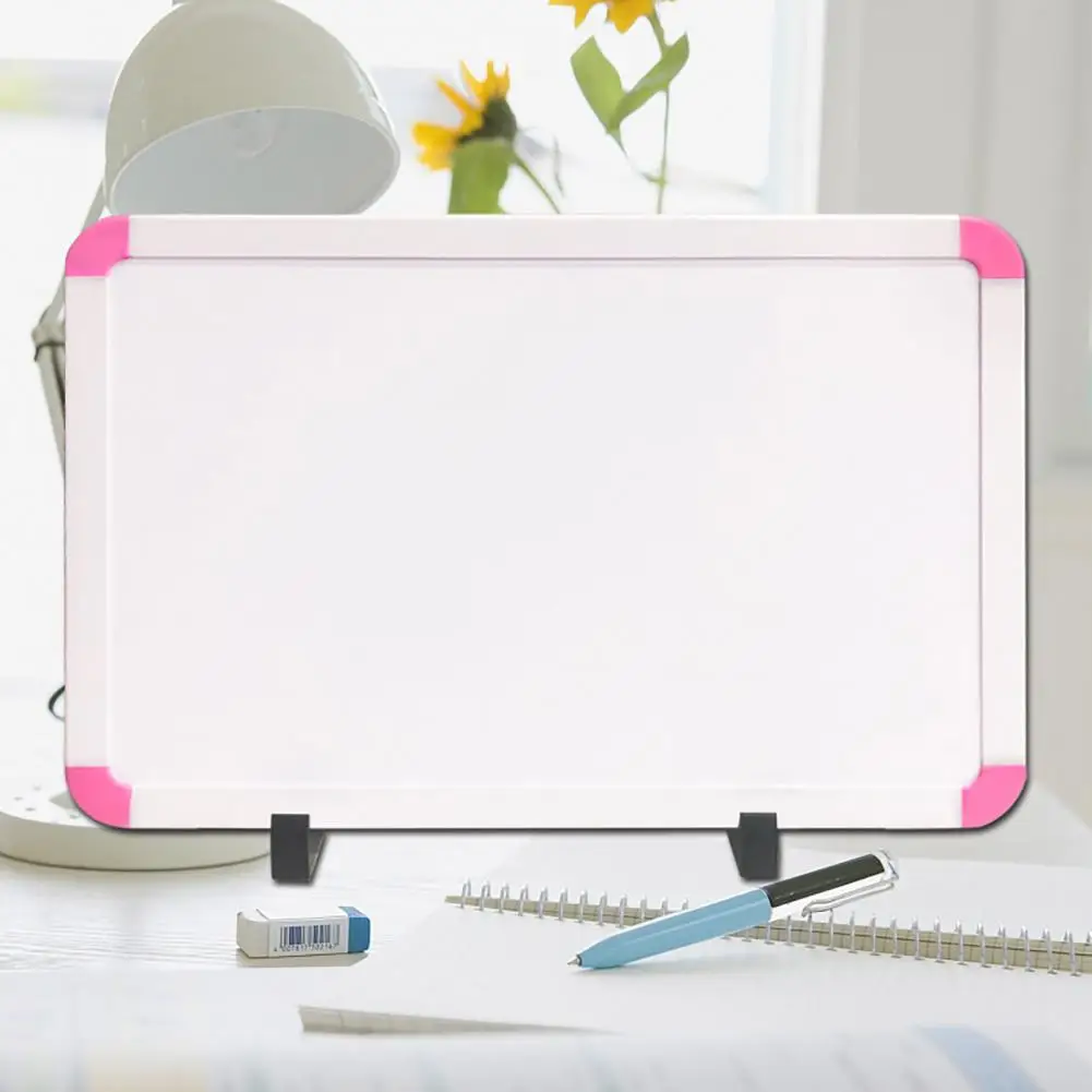 Pizarra magnética de borrado en seco de doble cara, juego de pizarra blanca magnética portátil de doble cara para uso en el hogar, oficina y escuela para dibujar