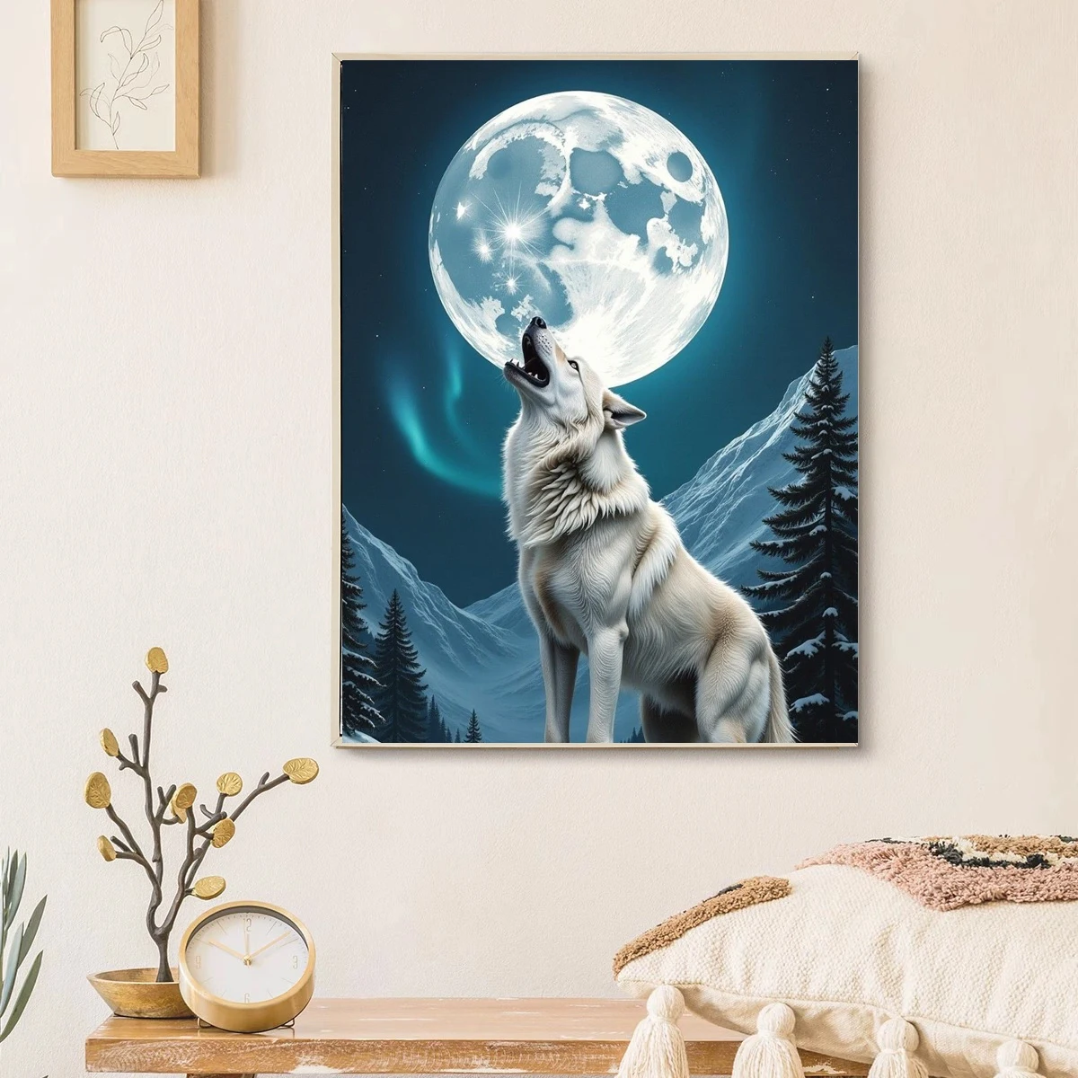 High definition digital spray painted animal wolf frame decoration painting room/home decoration bedroom decoration