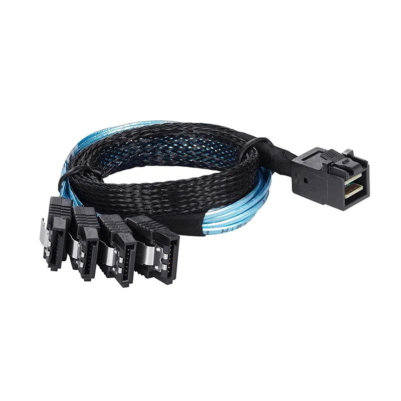 Mini SAS HD 12G SFF8643 To 4 SATA Cable Internal SFF 8643 Motherboard Controller To 4 SATA Hard Drive Server Cable