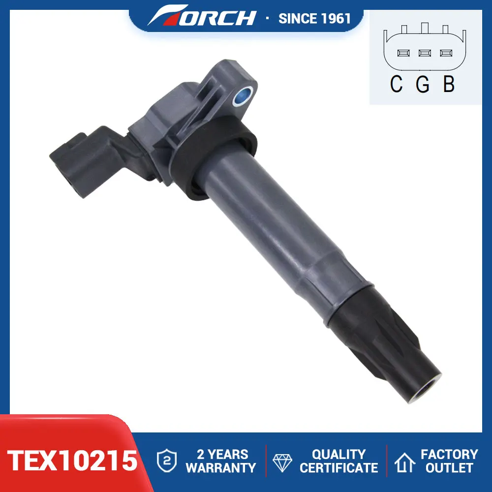 

1 шт. котушка зажигания TEX10215/DQG1280A-B, замена для 9023781 26705511 C1342600452 Diamond FK0374, подходит для Chevrolet Spark 2010