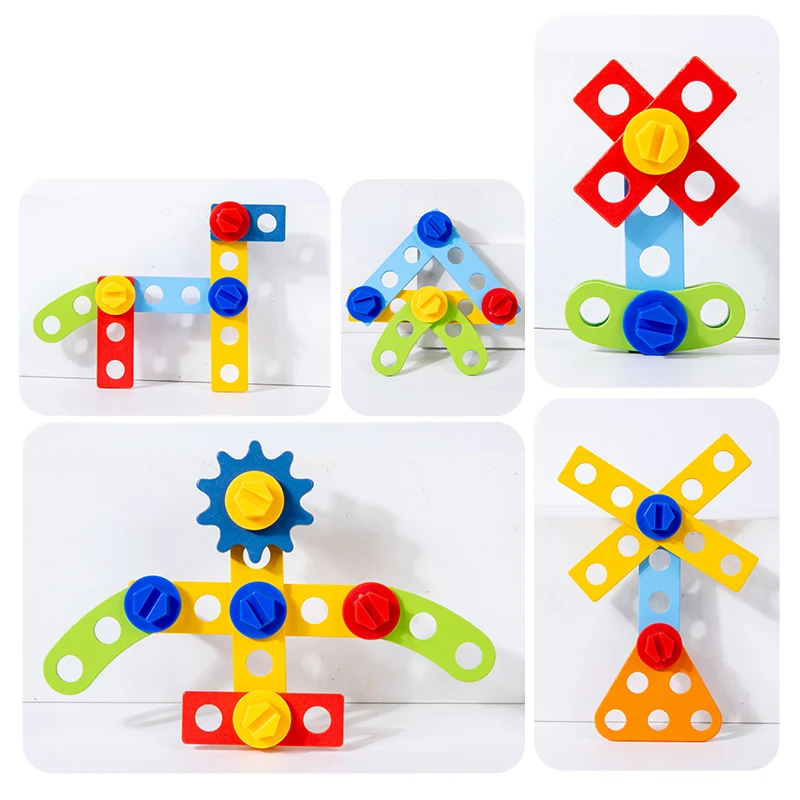 Kit de montagem de ferramentas: peças de aperto de parafuso para prática prática de crianças brincam artesão para o pensamento de faísca - jogo super inteligente