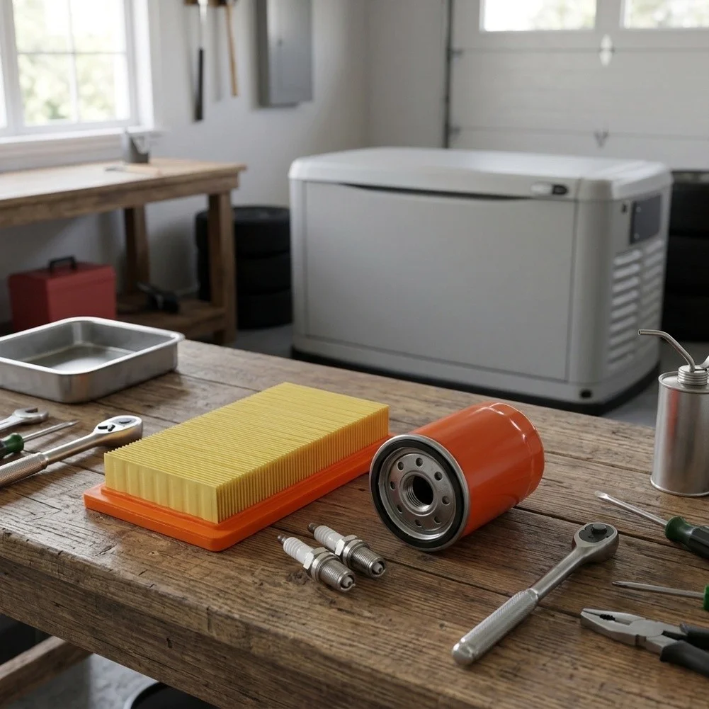 6485 Generator Maintenance Kit Compatible with For 20kW 22kW Units Built from 2013 Onward Air Oil Spark Filters