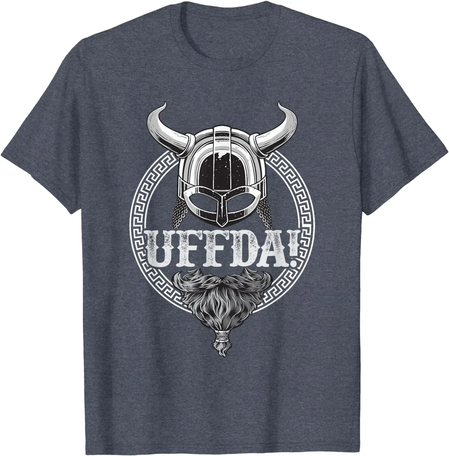 Uff Da American Norwegian Quote Roots  Helmet Beard T-Shirt