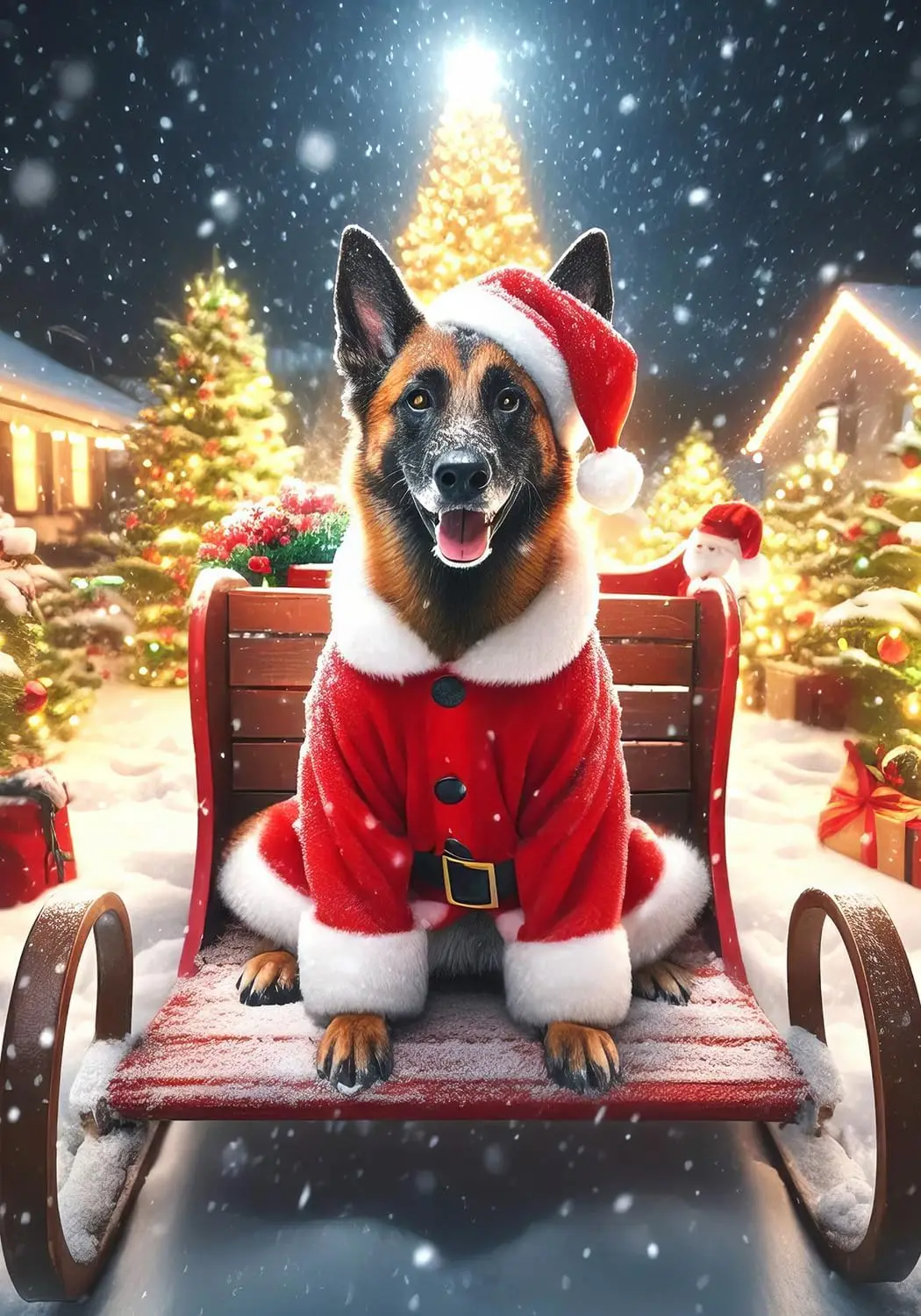 Belgian Malinois - Best of Breed DCR Christmas Garden Flag