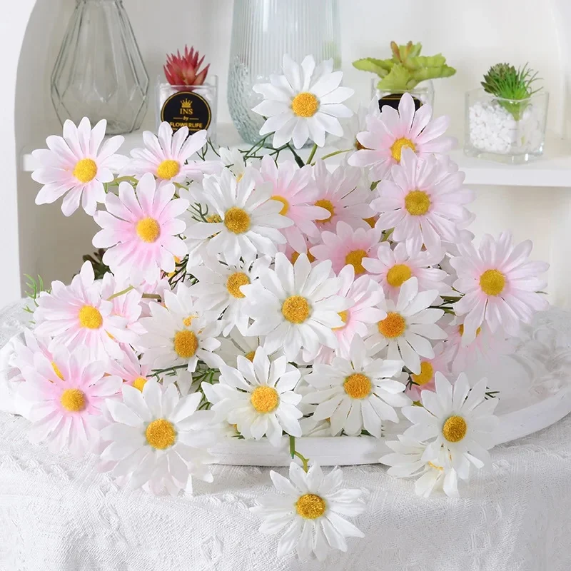 

Artificial Silk Flower Bouquet, DIY Home Decoration, Wedding Party, Daisy Festival Gift, 6Pcs
